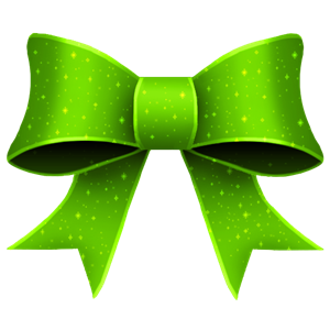 Green bow PNG image-10120